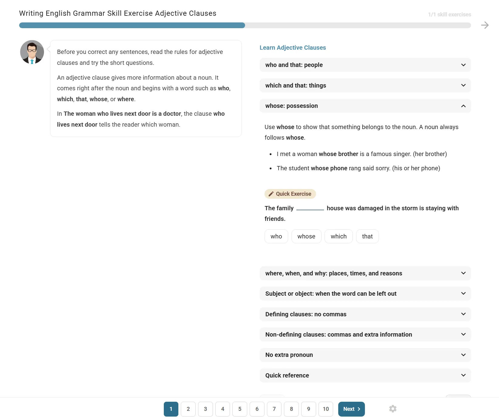 AI Tutor 文法技能練習 AI Tutor 文法技能練習